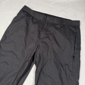 American Tall Pants Mens 2XLT Gray Ripstop Elastic Waist Hiking Zip Pockets